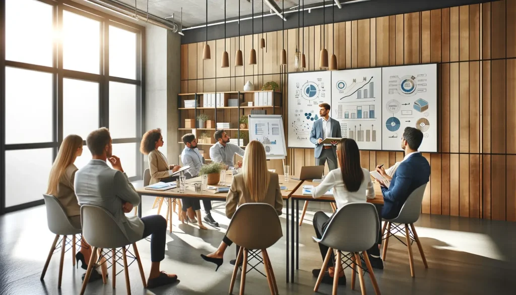 Team Attending a Presentation