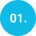 Blue circle with the number "01." in white text.