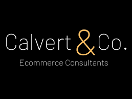 Logo for Calvert & Co. Ecommerce Consultants, ecommerce business coach Perth, featuring white and orange text on a black background.