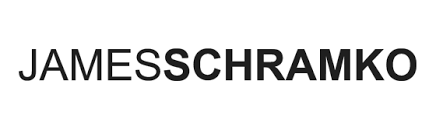 The image displays the text "JAMES SCHRAMKO" in bold, uppercase letters on a white background, ideal for those seeking an ecommerce business coach in Brisbane.