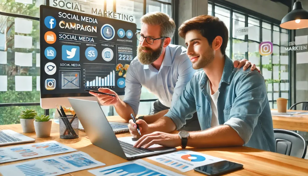 Two Individuals Collaborating on Strategy