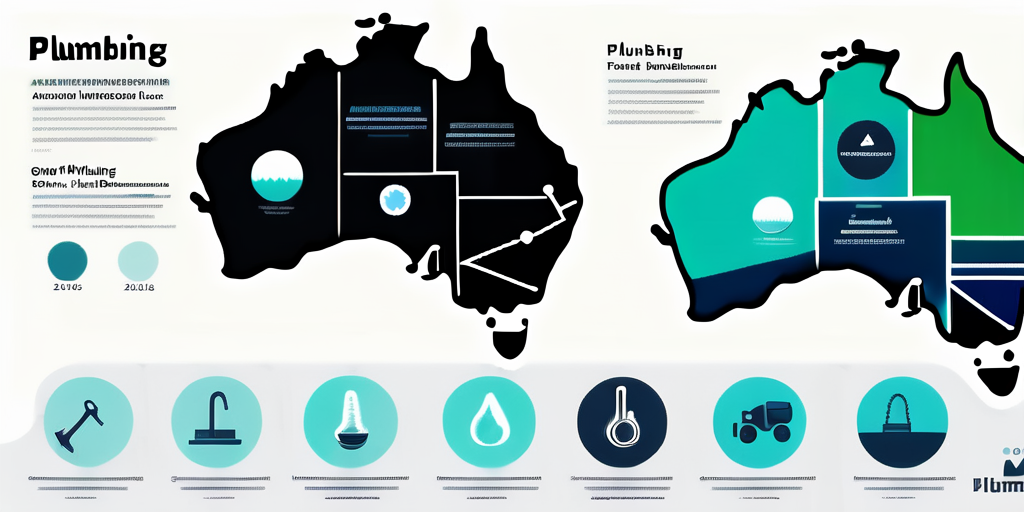 A map of Australia with business icons.
