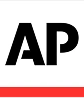 The image shows the Associated Press (AP) logo in black letters on a white background with a red line underneath.