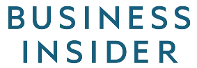 The image shows the Business Insider logo with the publication name in bold, capitalized blue letters on a transparent background.