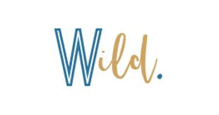 The word "Wild" written in a combination of blue and tan fonts on a white background, with a period at the end—perfect branding inspiration for an entrepreneur coach Perth seeking a bold and modern look.