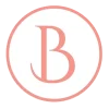 A pink capital letter "B" centered within a pink circular border on a white background, reflecting the professional branding of an allied health business coach Sydney.