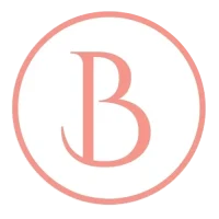A pink capital letter "B" centered within a pink circular border on a white background, reflecting the professional branding of an allied health business coach Sydney.