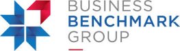 Business Benchmark Group logo featuring a geometric blue and red star design on the left and the company name in gray and blue text on the right, ideal for a plumbing business coach in Brisbane.