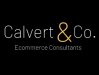 Logo for Calvert & Co. Ecommerce Consultants, ecommerce business coach Melbourne, featuring the company name in white and orange text on a black background.