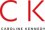 Large red letters "C" and "K" above the name "Caroline Kennedy," entrepreneur coach Brisbane, in black capital letters on a light background.