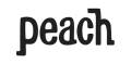 The word "peach" is written in bold, black, lowercase letters with a playful, slightly uneven font—perfect for a logo representing business coaching for accountants—on a white background.
