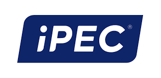 The image shows the iPEC logo, with "iPEC" written in white text on a navy blue rectangular background.